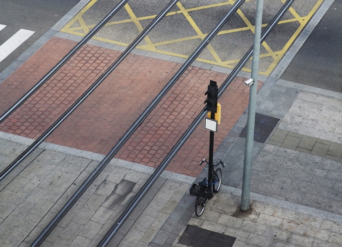 Road and tram junction